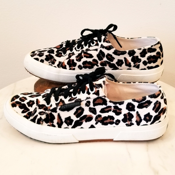 Superga Animal Print Cheetah Print Velour Velvet Sneakers - Picture 2 of 16